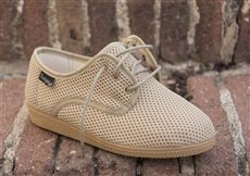 BLANDIPIÉ CON CORDONES Y TEJIDO DE REJILLA